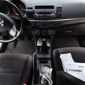 Ворсовые коврики на Mitsubishi Lancer X 2007 - 2017 в Якутске